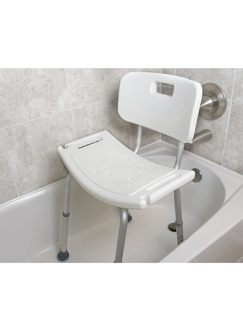 ميشيدا كرسي دش قابل للتعديل مع مسند ظهر – مقعد استحمام غير لاصق - Image 2